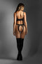 WETLOOK UNDERWIRE BRA & CROTCHLESS PANTY, S/M