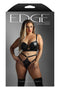 WETLOOK LONGLINE UNDERWIRE BRA & G-STRING PANTY, QS