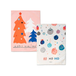 Keukendoek HappyFriday Xmas Ho Ho Ho Multicolour 70 x 50 cm (2 Stuks)