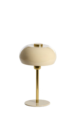 Light&living Tafellamp Ø22x34 cm SURIN glans licht grijs+goud