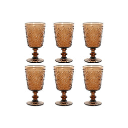 Set van bekers Home ESPRIT Kristal 8,5 x 8,5 x 16,3 cm (6 Stuks)