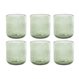 Glazenset Home ESPRIT Groen Kristal 320 ml (6 Stuks)