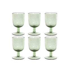 Set van bekers Home ESPRIT Groen Kristal 300 ml 8 x 8 x 14 cm (6 Stuks)