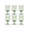 Set van bekers Home ESPRIT Groen Kristal 300 ml 8 x 8 x 14 cm (6 Stuks)