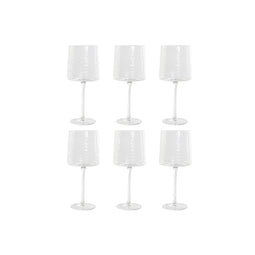 Set van bekers Home ESPRIT Transparant Kristal 9,6 x 9,6 x 22,5 cm (6 Stuks)