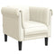 Fauteuil fluweel crmekleurig
