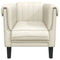 Fauteuil fluweel crmekleurig