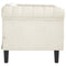 Fauteuil fluweel crmekleurig