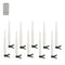 Taper LED Kaarsen met Clip 15.5x1.5 cm 10 Stuks + Afstandsbediening Wit