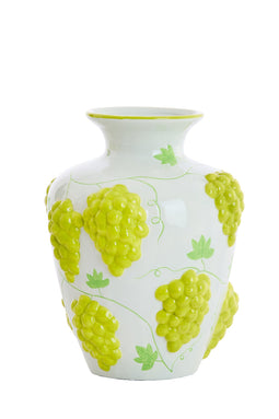 Light&living Vaas deco Ø26x31 cm GRAPE keramiek wit-groen