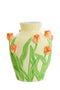 Light&living Vaas deco Ø26x31 cm TULIP keramiek crème oranje-groen
