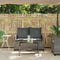 Tuinbank 2-zits met kussens & tafel poly rattan grijs