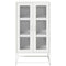 Hoge kast 68x39x123 cm staal wit