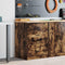 Garagekast 60x51x85 cm massief grenenhout gerookt eiken