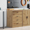 Garagekast 60x51x85 cm massief grenenhout artisan eikenkleurig