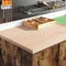 Garagekast 60x51x85 cm massief grenenhout gerookt eiken