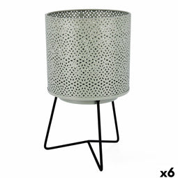 Bloempot met standaard Vinthera Moa Groen Metaal 17 x 17 x 29,5 cm (6 Stuks)