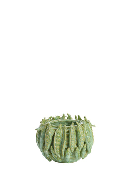 Light&living Vaas deco 23,5x22,5x15 cm FABA keramiek mint groen