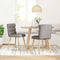 Eetkamerstoelen draaibaar 2 st stof taupe
