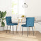 Eetkamerstoelen 2 st fluweel blauw