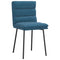 Eetkamerstoelen 2 st fluweel blauw