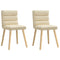 Eetkamerstoelen 2 st stof crmekleurig