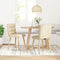 Eetkamerstoelen 2 st stof crmekleurig
