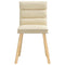 Eetkamerstoelen 2 st stof crmekleurig