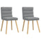 Eetkamerstoelen 2 st stof lichtgrijs