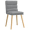 Eetkamerstoelen 2 st stof lichtgrijs