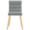 Eetkamerstoelen 2 st stof lichtgrijs