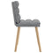 Eetkamerstoelen 2 st stof lichtgrijs