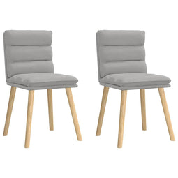 Eetkamerstoelen 2 st stof wolk grijs