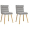 Eetkamerstoelen 2 st stof wolk grijs