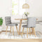 Eetkamerstoelen 2 st stof wolk grijs
