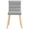 Eetkamerstoelen 2 st stof wolk grijs
