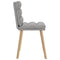 Eetkamerstoelen 2 st stof wolk grijs