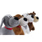 Knuffel Home ESPRIT Wit Bruin Grijs Polyester Hond 22 x 21 x 26 cm (4 Stuks)