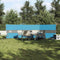 Windscherm camping waterdicht 490x123 cm blauw