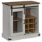 Dressoir HALDEN met schuifdeur 80x40x80 cm massief hout wit