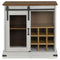 Dressoir HALDEN met schuifdeur 80x40x80 cm massief hout wit