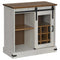 Dressoir HALDEN met schuifdeur 80x40x80 cm massief hout wit