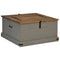 Opbergkist HALDEN grijs 91x91x47 cm massief grenenhout