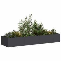 Plantenbak 280x80x40 cm staal zwart