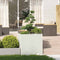 Plantenbak 80x80x80 cm staal wit