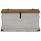 Opbergkist HALDEN wit 91x48x47 cm massief grenenhout
