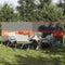 Windscherm camping waterdicht 344x120 cm grijs en oranje