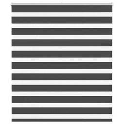 Zebra rolgordijn 135x100 cm stofbreedte 130,9 cm zwart
