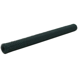 Kippengaas 25x1,5 m staal met PVC coating groen