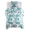 Dekbedovertrekset bladeren 140x200/60x70 cm groen